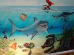wall mural shark theme